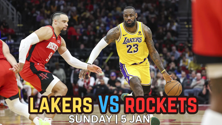 How to watch the NBA game between the Houston Rockets and the Los Angeles Lakers online, including the game's start time, channel, and live stream information