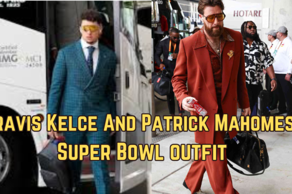 Travis Kelce and Patrick Mahomes wore the following outfit to Super Bowl 59