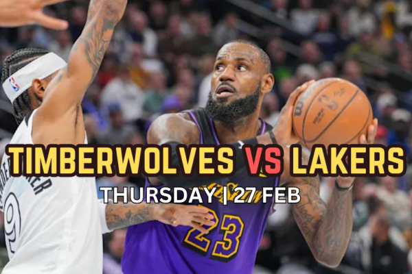 Odds, score projection, and time for the Lakers vs. Timberwolves